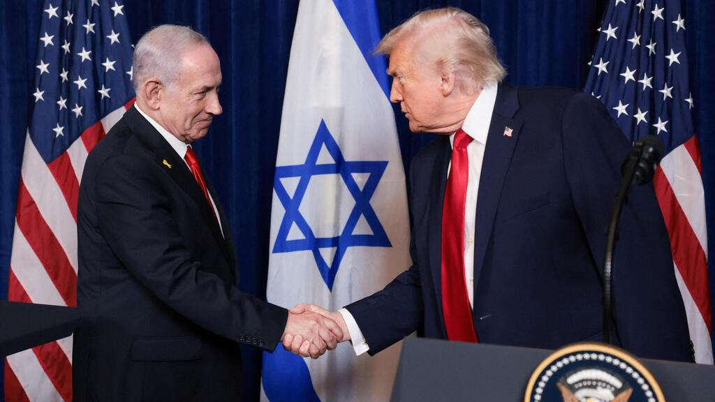 רה"מ נתניהו ו דונלד טראמפ ב מסע"ת ב מאר א-לאגו