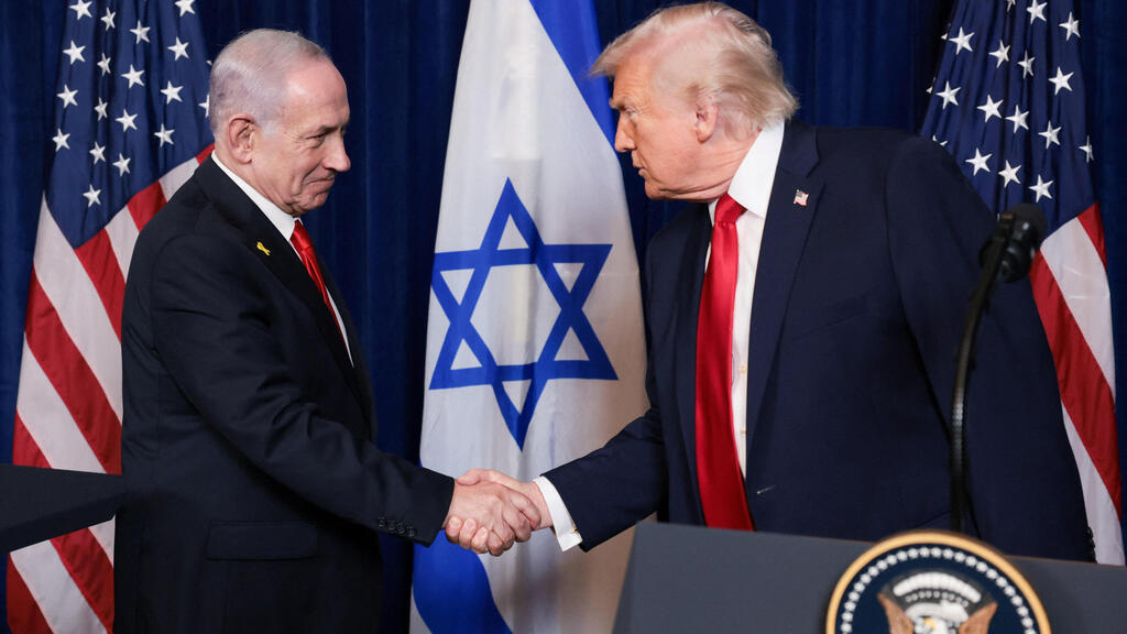 רה"מ נתניהו ו דונלד טראמפ ב מסע"ת ב מאר א-לאגו