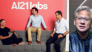 AI21 founders and Jensen Huang 