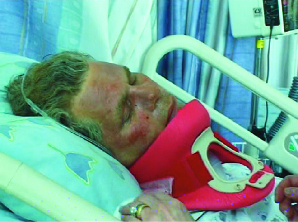 The writer, at Ichilov Hospital in Tel Aviv, May 2, 2003