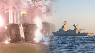 איראן הפגנות נגד המשטר כלי רכב בוערים ב אזנה ליד תחנת המשטרה