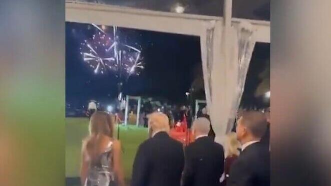 טראמפ ונתניהו במסיבת השנה החדשה במאר-א-לאגו, פלורידה