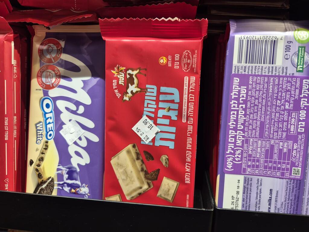 Шоколад Milka и "Элит" (Фото: Мейрав Кристал) שוקולד פרה. יקר ממילקה בשקל