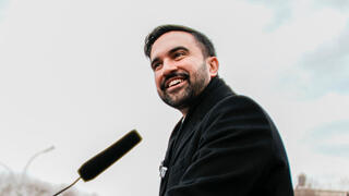 זוהראן ממדאני במסיבת עיתונאים בניו יורק