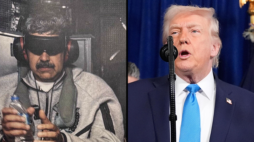  טראמפ במסיבת העיתונאים על התקיפה בונצואלה