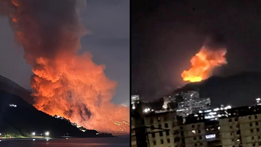 Взрывы и огонь в столице Венесуэлы פיצוצים בעיר הבירה של ונצואלה