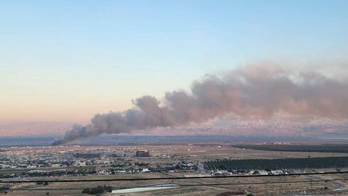 העשן העולה מהשריפה ביריחו