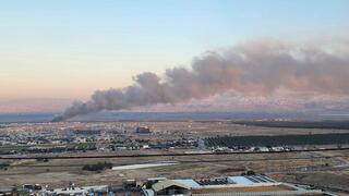 העשן העולה מהשריפה ביריחו
