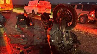 זירת התאונה בכביש 6