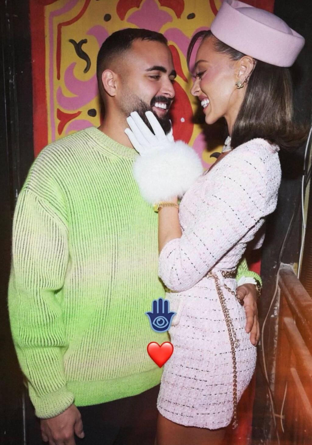 "שישרפו הקנאים". אושר כהן ועדן פינס (צילום מסך: אינסטגרם ) עדן פינס אושר כהן