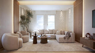 הדבקת יריעות על הקירות. עיצוב: אהובה יום טוב