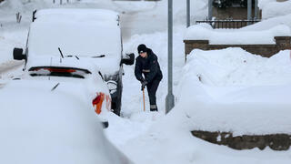 שלג כבד ב סקוטלנד
