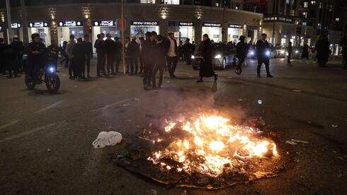 זירת דריסת המפגין החרדי בירושלים