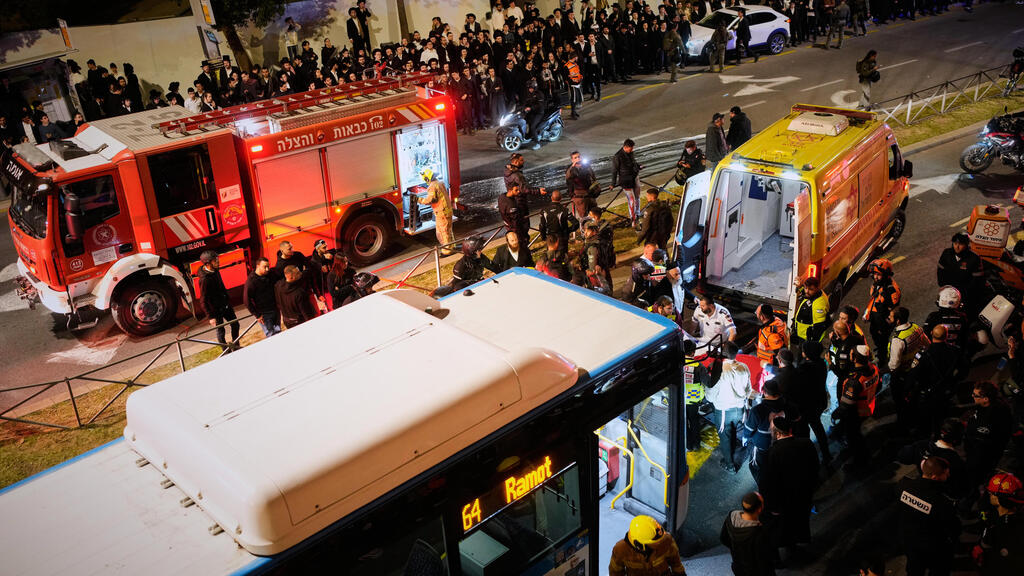 זירת דריסת המפגין החרדי בירושלים