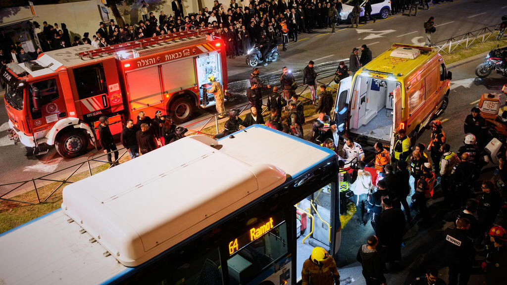 זירת דריסת המפגין החרדי בירושלים