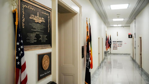 A replica plaque commemorating the Jan. 6, 2021 Capitol riot hangs outside the Capitol Hill office of Rep. Jamie Raskin, D-Md. 