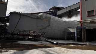  Collapse of part of the Phoenicia Glass Works plant in Yeruham
