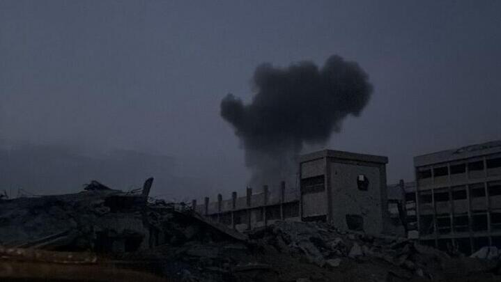 Strikes in Gaza חגורת אש במערב העיר עזה