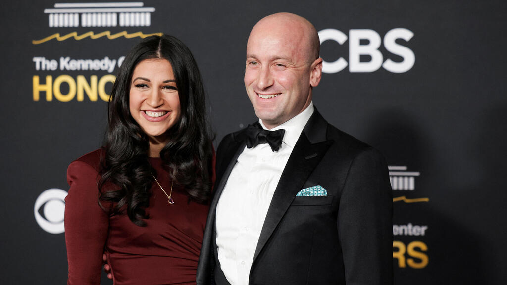 ארה"ב סטיבן מילר יועצו של דונלד טראמפ כאן עם רעייתו קייטי מילר