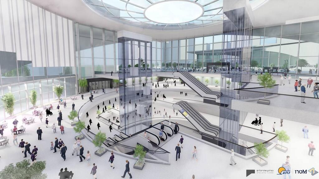 Illustration of the future Glilot hub (Photo: Gordon Architects&Urban planners) הדמיה מתח"ם גלילות