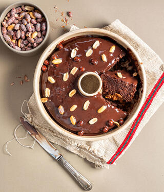 עוגת שוקו וחמאת בוטנים