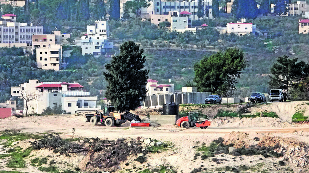 The Sebastia area (Photo: Shaul Golan) עבודות עפר במתחם סבסטיה