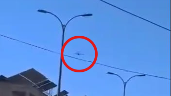 כטב"מ כורדי בשמי חלב במהלך עימותים בין צבא סוריה לכורדים בחלב