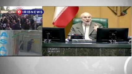 קריאות "מוות לאמריקה" בישיבת הפרלמנט האיראני