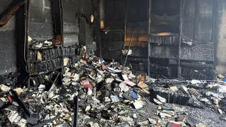 הנזק בתוך בית הכנסת