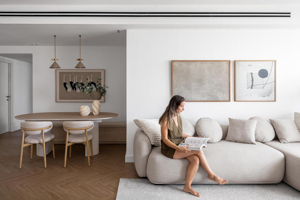 A six-room, 150-square-meter apartment in Rishon LeZion (Photo: Yonatan Tamir) דירה בראשון לציון, עיצוב: ליאת זליג