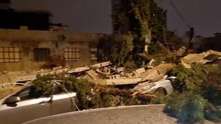 תיעוד: חומת היקב של ראשון לציון קרסה ברוחות העזות