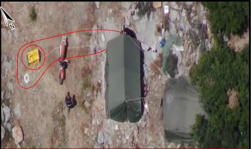 האוהלים שהקים חיזבאללה מול הר דב