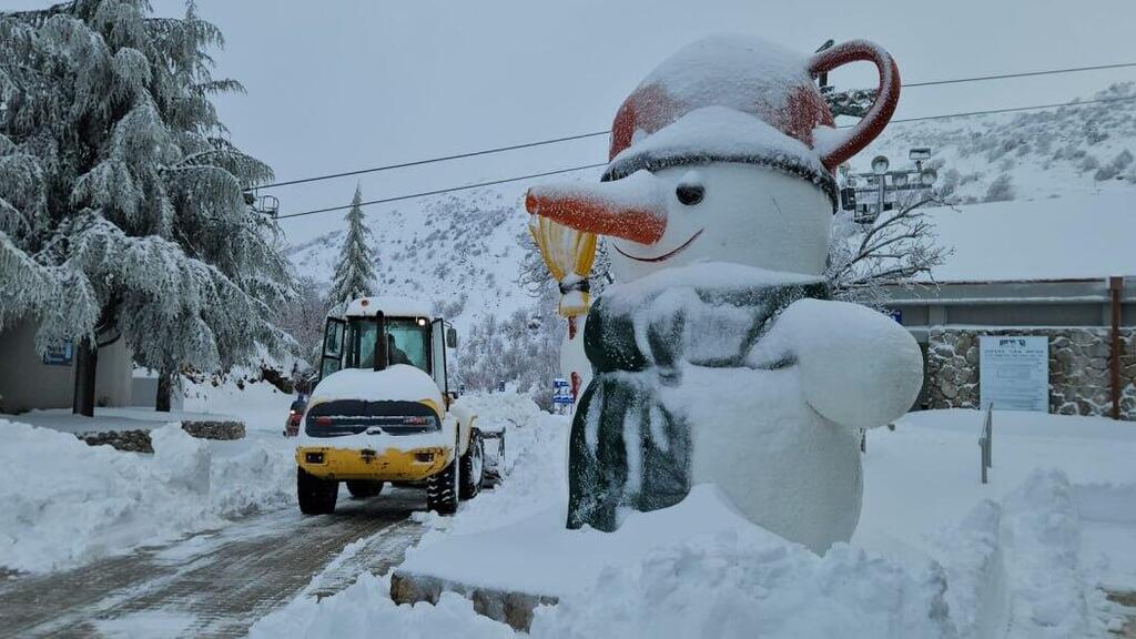 שלג רב באתר החרמון