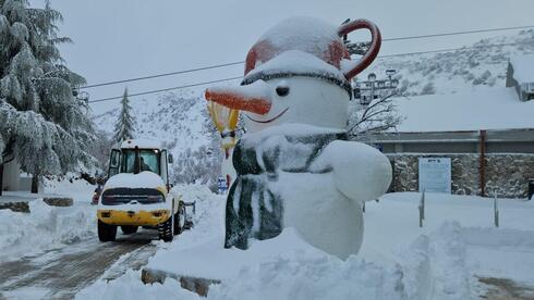 שלג רב באתר החרמון