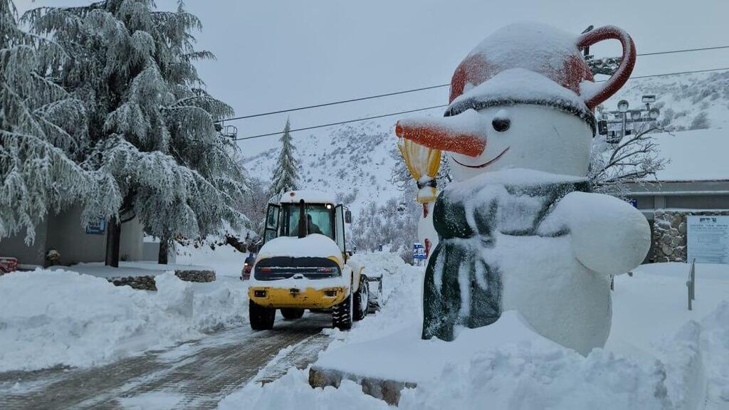 שלג רב באתר החרמון