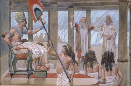 Moses Speaks to Pharaoh by James Tissot  at the Jewish Museum, New York