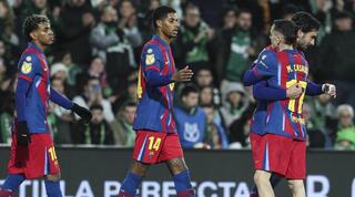 שחקני ברצלונה חוגגים