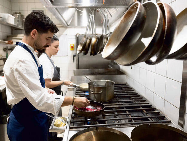Dudu Ben Abu in the kitchen 