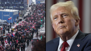 הפגנה ב נואוק בירת גרינלנד נגד איומי נשיא ארה"ב טראמפ להשתלט על האי 17 בינואר