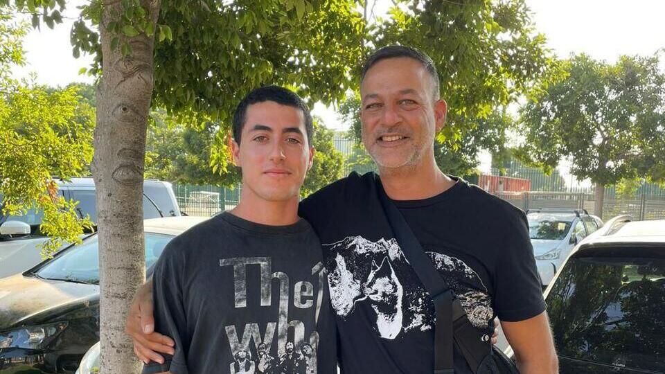 Kobi Samerano with his son, Yonatan Samerano (Photo: Courtesy) קובי סמרנו לצד בנו, יונתן סמרנו ז"ל