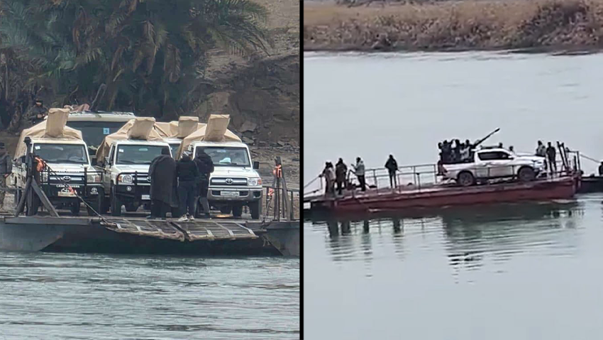 צבא סוריה משטר א-שרע חוצה את נהר הפרת פרת במסגרת קרבות מול כורדים SDF