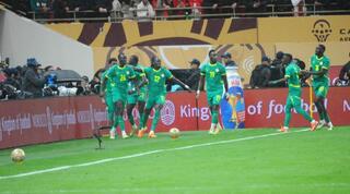 שחקני סנגל חוגגים בטירוף