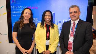 Natan Tzur, economic attaché in New York and head of the economic mission of the Foreign Trade Administration to the US East Coast; Siobhan L. Harris, secretary of the Florida Agency for Health Care Administration; and Karin Mayer Rubinstein, CEO and president of the Israel Advanced Technology Industries Association (IATI) 