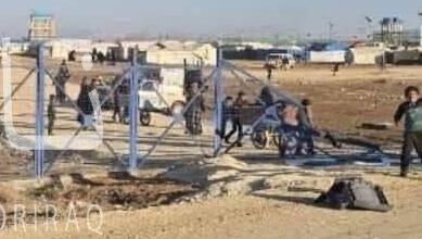 בריחת לכאורה של משפחות דאעש ממחנה אל הול ב סוריה