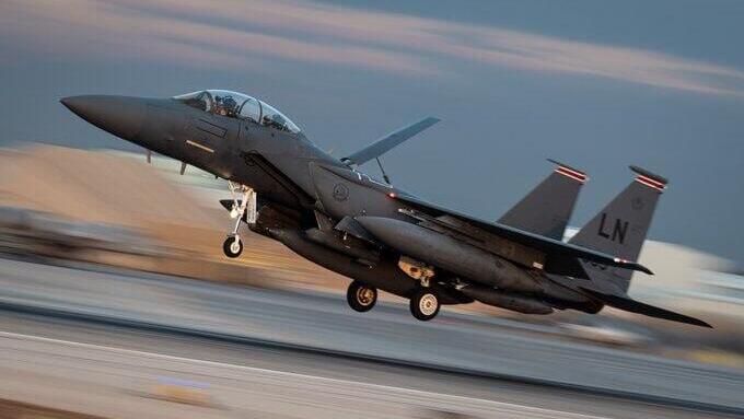 The US F-15E that was donwed in Iran (Photo: X) מטוס F-15E של חיל האוויר האמריקאי