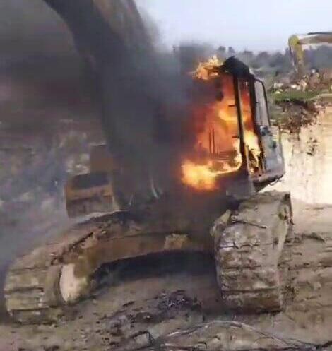 ההרס שנגרם לציוד על ידי מתנחלים, בשכם