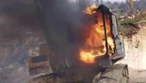 ההרס שנגרם לציוד על ידי מתנחלים, בשכם