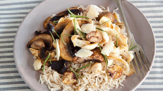 אורז עם פטריות וערמונים 