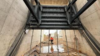 העבודות בתעלת המעקף שבפארק אריאל שרון