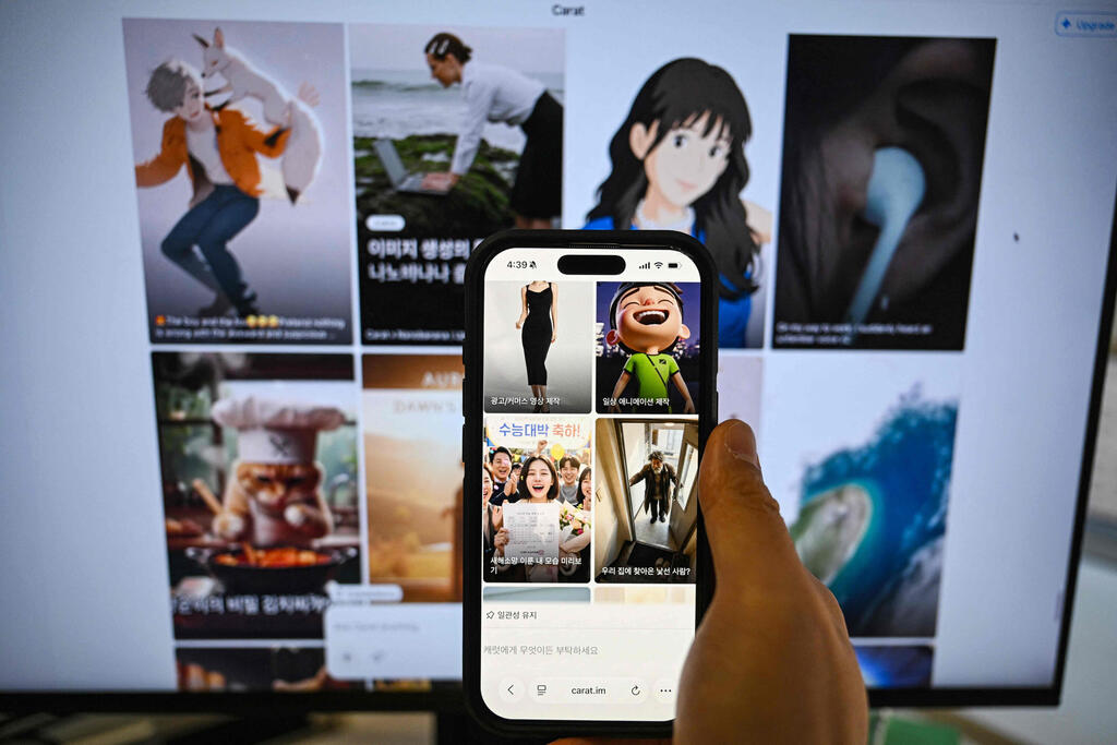 This photo illustration taken in Seoul on January 22, 2026, shows AI images created by Carat, a South Korean generative AI service, and its webpage. South Korea on January 22, launched its first comprehensive laws regulating artificial intelligence, including specific provisions targeting deepfakes, as the country seeks to become one of the world's top three AI powers 